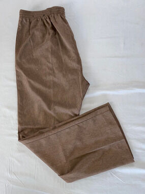 Alfred Dunner Sorrento Flex Waist Pull On Trouser Pants. Brown, Women's 12. NWT!